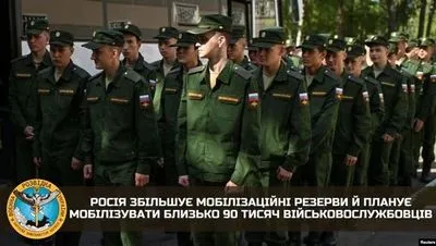 россия планирует мобилизовать около 90 тысяч военнослужащих - разведка
