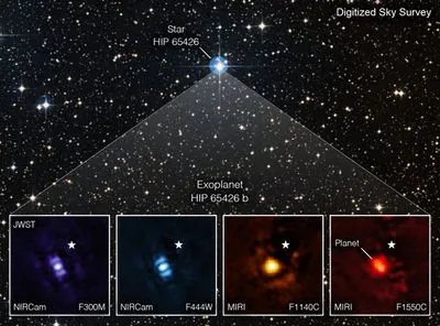 Телескоп James Webb впервые сделал снимок экзопланеты вне Солнечной системы