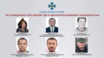 Оправдывают вооруженную агрессию рф: СБУ сообщила о подозрении еще 6 коллаборантам в Харьковской области и Запорожье