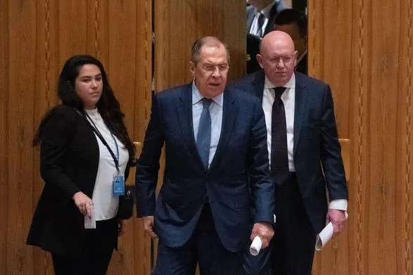 лавров прибув на засідання Ради безпеки ООН щодо України із 1,5-годинним запізненням