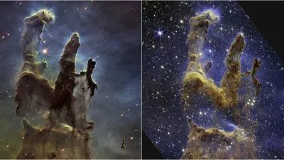 Телескоп James Webb сфотографировал "Столбы Творения"