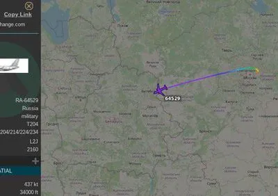 «Літак путіна» помітили в повітряному просторі білорусі