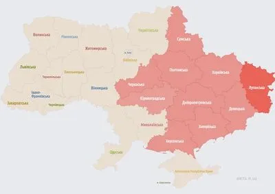 В ряде областей Украины объявлена воздушная тревога: в Херсоне сообщают о взрывах
