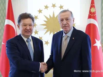 рф продовжує просувати газовий хаб у Туреччині: голова "газпрому" провів зустріч з Ердоганом