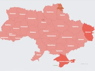 В Україні масштабна повітряна тривога
