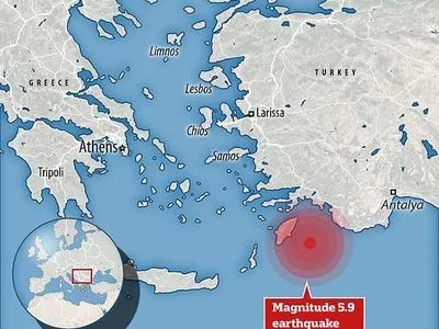 Потужний землетрус магнітудою 5,9 струснув курортні острови Родос, Кіпр і Крит