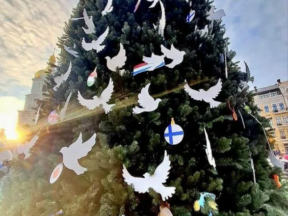 Голубей с главной елки в Киеве продали для сбора средств на "Армию дронов"