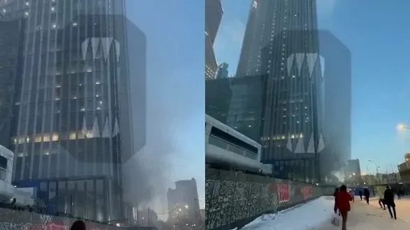 В москві горить одна з веж, що будується в "Москва-сіті": відео