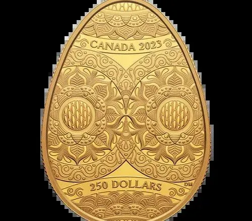У Канаді випустили золоту монету у вигляді української писанки