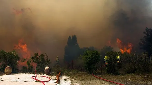 Лесной пожар на французско-испанской границе уничтожил 1000 гектаров