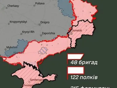 Против украинских военных воюет около 369 тысяч оккупантов