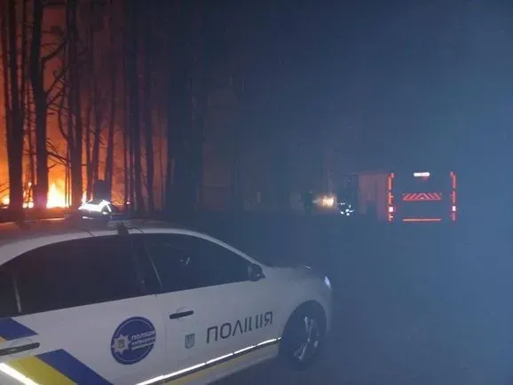 На Київщині внаслідок ворожої атаки дронами загорівся трав’яний настил - поліція