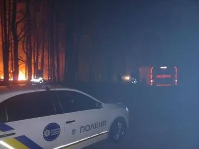 В Киевской области в результате вражеской атаки дронами загорелся травяной настил - полиция