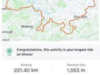 У Лондоні велосипедист подолав маршрут у вигляді мапи України