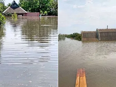 В окупованій Голій Пристані затоплено 196 житлових будинків, рівень води зростає щогодини