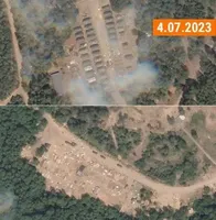 В Беларуси ликвидируют лагеря на полигонах, где тренировались российские военные - спутниковые снимки