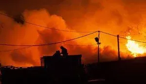 На росії через обстріли у курській області виникла пожежа