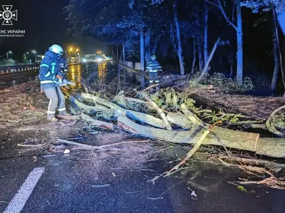На Днепропетровщину обрушилась непогода: перекрывали движение, были повалены деревья, повреждены машины