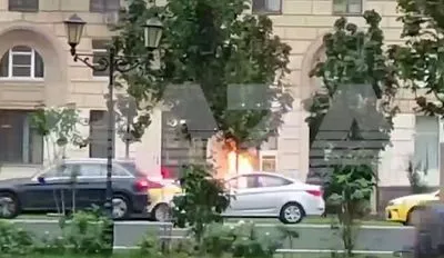 У москві загорілось BMW члена управління справами президента путіна