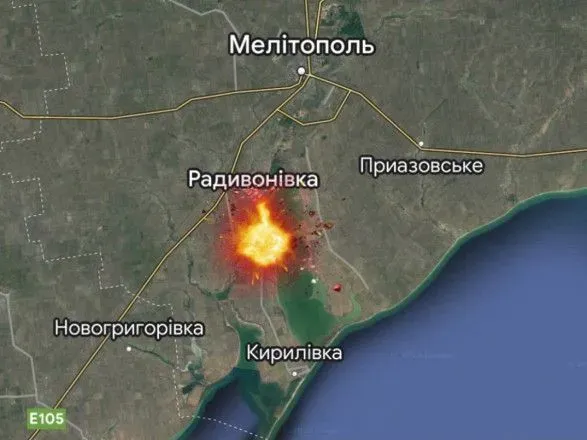"Хлопок" на оккупированной Мелитопольщине: предварительно в воздух взлетели вражеские позиции под Радивоновкой