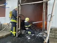 В Киеве произошел масштабный пожар в сервисе бытовой техники