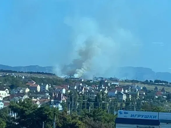 В оккупированном Севастополе масштабный пожар: оккупанты говорят, загорелась сухая трава