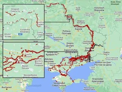 россия укрепляет границы, граничащие с Украиной - спутниковые снимки