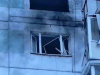 У російській тулі збитий дрон врізався в багатоповерховий будинок