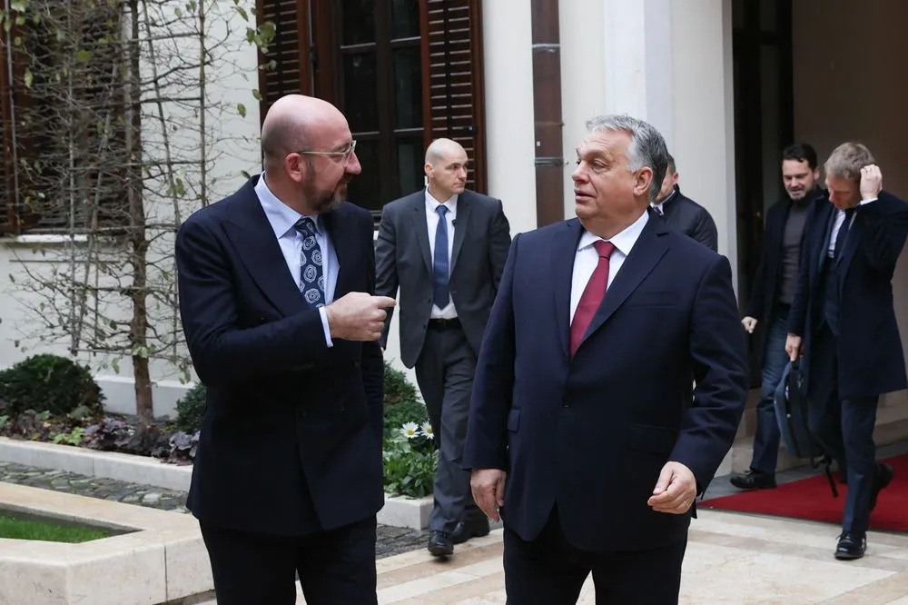European Council President Michel visits Orban before EU summit after Budapest's demands on Ukraine