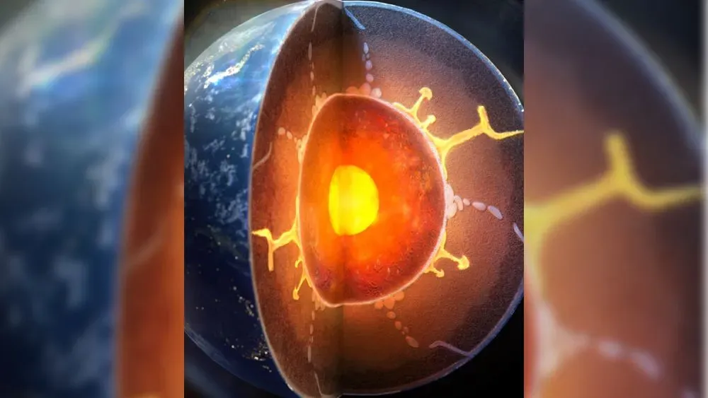 Water leakage into Earth's core could have spawned mysterious layer that ejects crystals - study