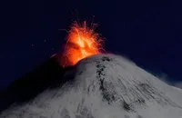 Mount Etna erupted in Sicily