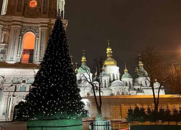 Not so big, but life-affirming: Klitschko shows what the country's main Christmas tree looks like