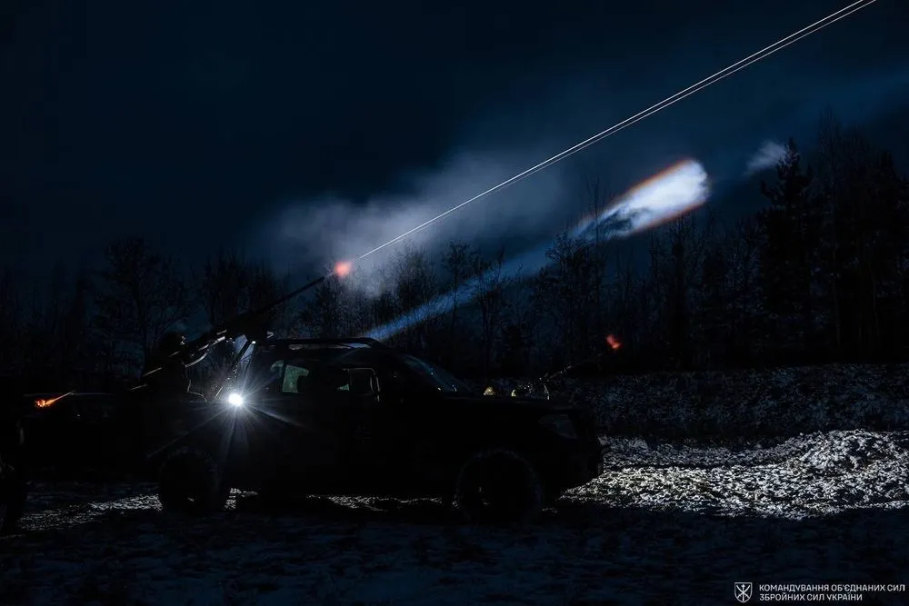 Russian "Shahed" shot down: border guards show night air defense work in Mykolaiv region