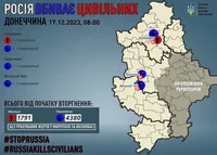 На Донеччині за добу загинула одна людина, троє дістали поранення