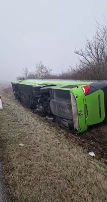 A bus from Ukraine overturned in Slovakia: there were 53 passengers in the cabin