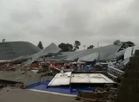 A roof collapses at a sports club in Argentina due to a hurricane, killing 13 people
