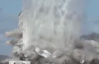 A building of 6,000 square meters was blown up in southern Italy