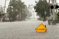 The storm, which came from the Pacific Ocean, began to flood deserts in California