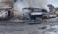 Utility equipment was damaged: a fire broke out in the bus park in occupied Horlivka