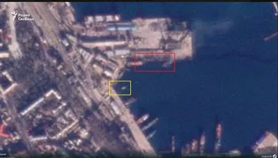 Как выглядит порт в Феодосии после атаки - спутниковые снимки