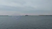 The entrance to Sevastopol Bay is covered by the Russian Cyclone and Grachonok naval vessels