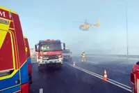 An accident in Poland: a passenger bus collided with a truck