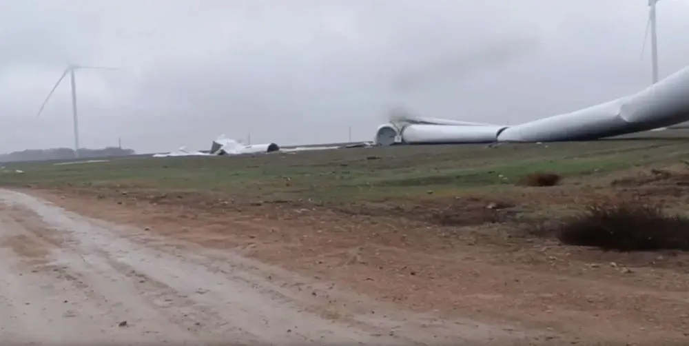 Wind turbine fell down in Odesa region - Ministry of Energy