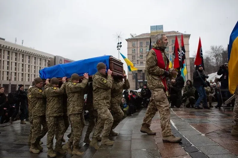 Farewell ceremony held in Kyiv for poet Maksym Kryvtsov, who died in the war, call sign "Dali"