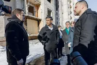 Sunak visits high-rise building hit by Russian missile