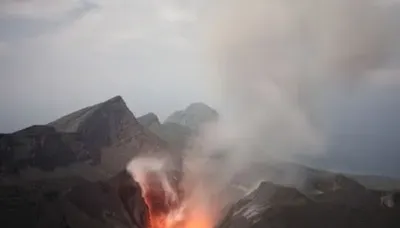 Otake volcano erupts in Japan