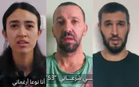 Hamas shows video with three Israeli hostages