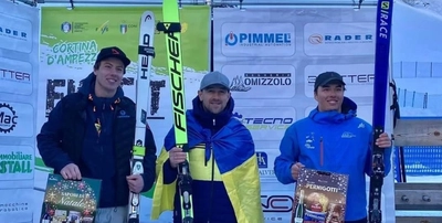 Ukrainian skier wins two medals at downhill competition in Italy