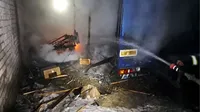 На Днепропетровщине обломки сбитого вражеского БпЛА упали на фермерское хозяйство: возник пожар
