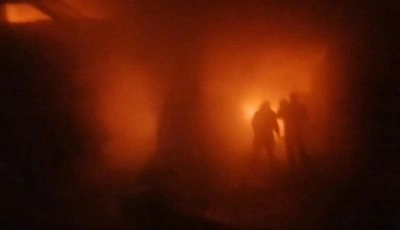 A major fire in Russia: a clothing market near a shopping center in the center of Chelyabinsk is on fire